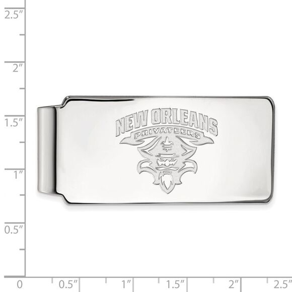 10k White Gold U of New Orleans Money Clip - Picture 2 of 3